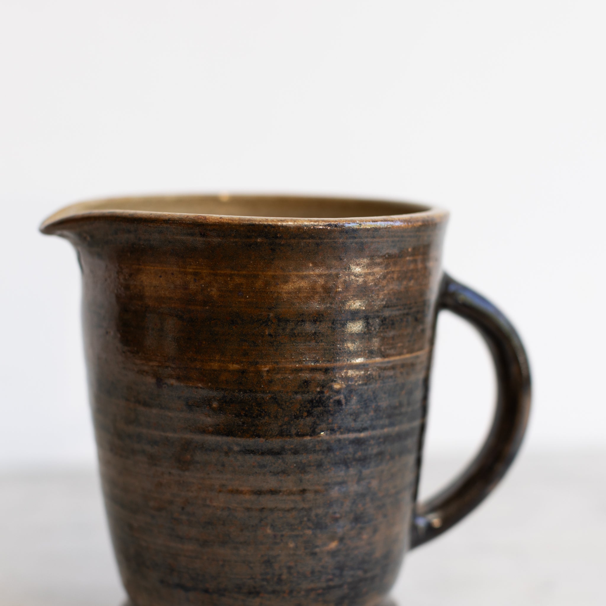 Fontgambault Abbey Stoneware Pitcher | Signed by Artist - elsie green - the french kitchen