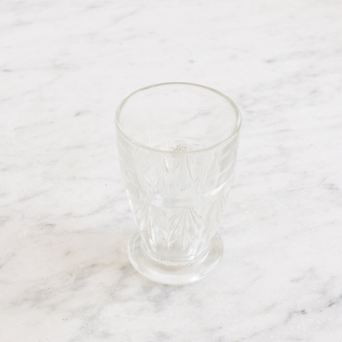 Footed Pressed Glass With Bone Spoon - elsie green - the french ktichen