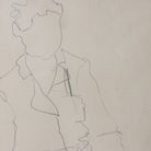 Framed Drawing Man with Clasped Hands | Guy Aubert - elsie green - art