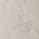 Framed Drawing Man with Clasped Hands | Guy Aubert - elsie green - art