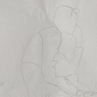 Framed Drawing with Pensive Man - elsie green - art