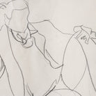 Framed Drawing with Seated Man | Guy Aubert - elsie green - art