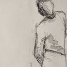 Framed Drawing with Woman in Relaxed Pose | Guy Aubert - elsie green - art