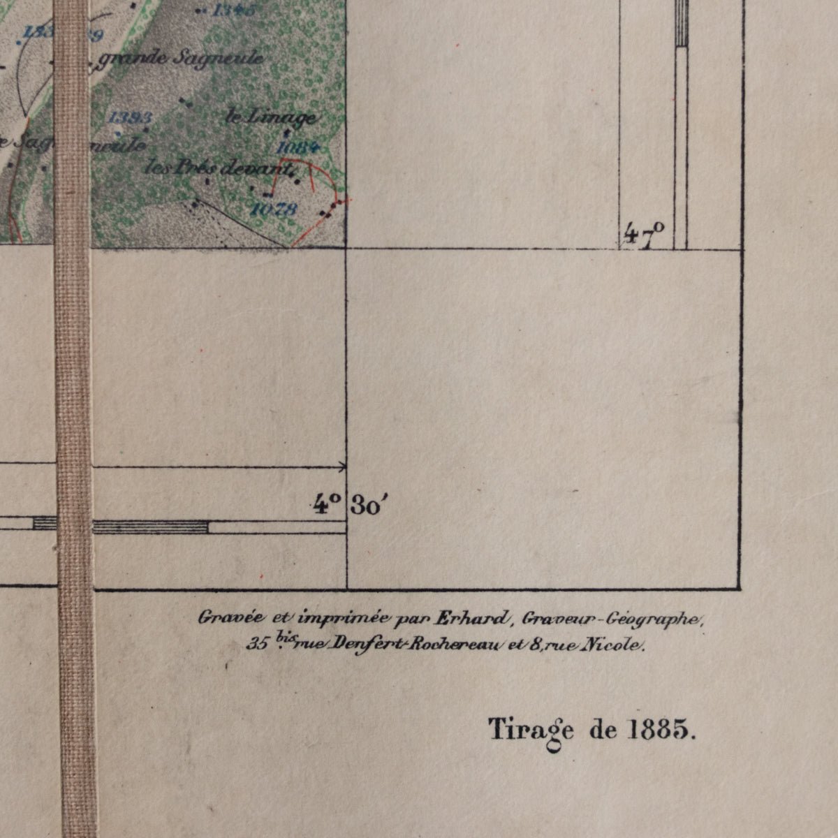 Framed Map of Morteau - elsie green - art