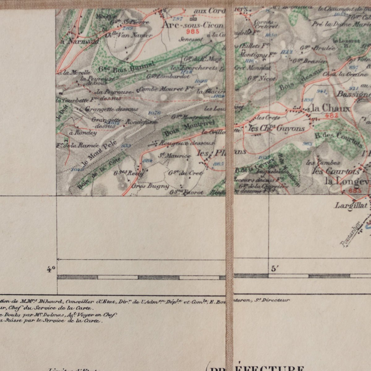 Framed Map of Morteau - elsie green - art