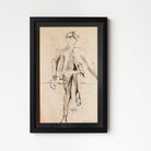 Framed Watercolor with Seated Man | Guy Aubert - elsie green - art