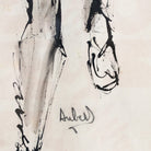 Framed Watercolor with Seated Man | Guy Aubert - elsie green - art