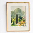 French Garden Watercolor Painting - elsie green - art