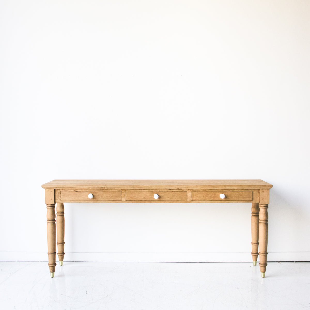 French Inspired Turned Leg Console - elsie green - reclaimed wood furniture