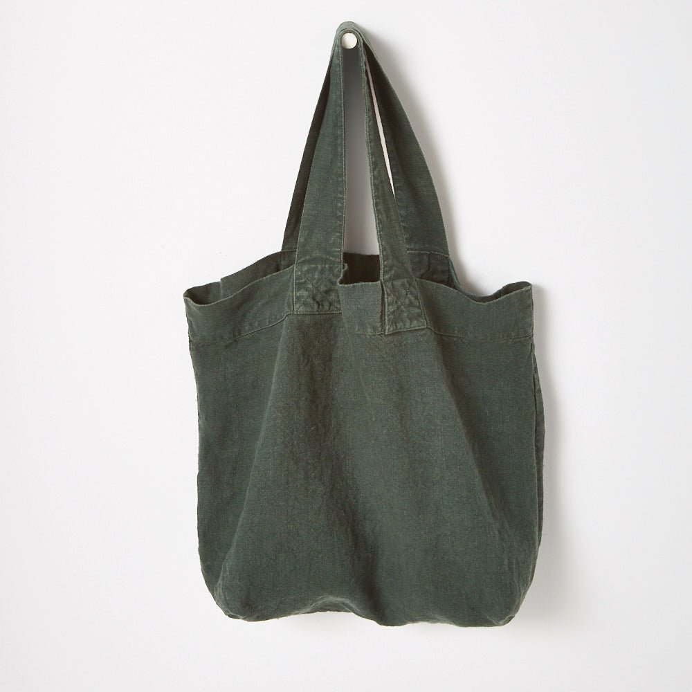 French Linen Tote Bag - elsie green - textiles