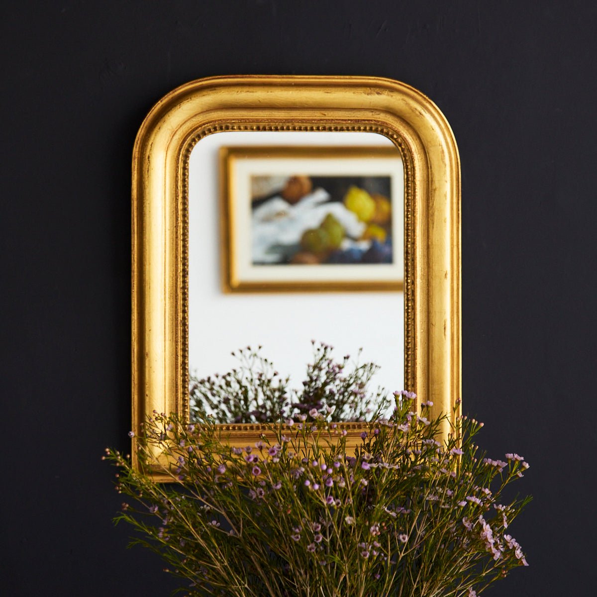 Gilded Louis Philippe Mirror | 15.25 x 19 - elsie green - decor