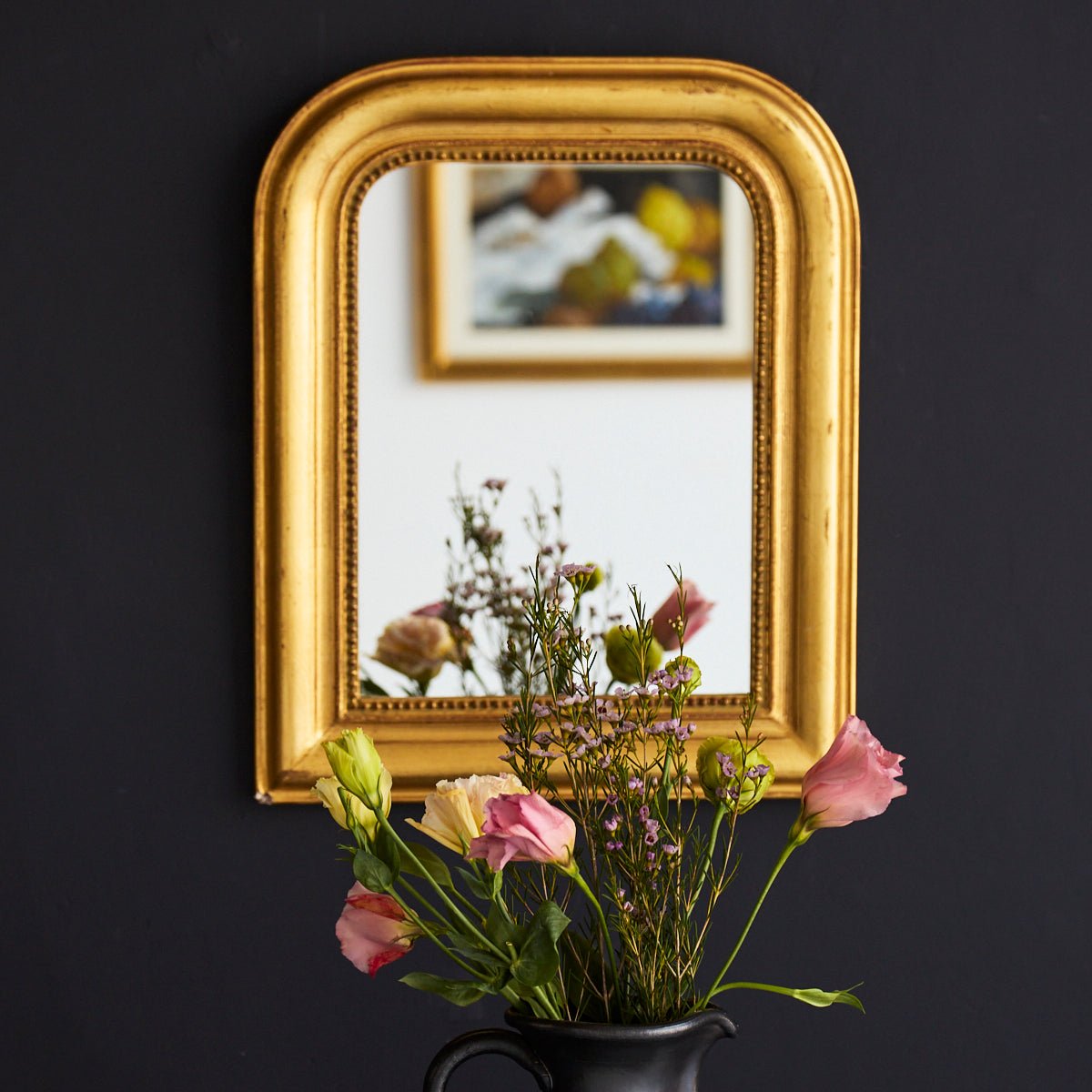 Gilded Louis Philippe Mirror | 15.25 x 19 - elsie green - decor