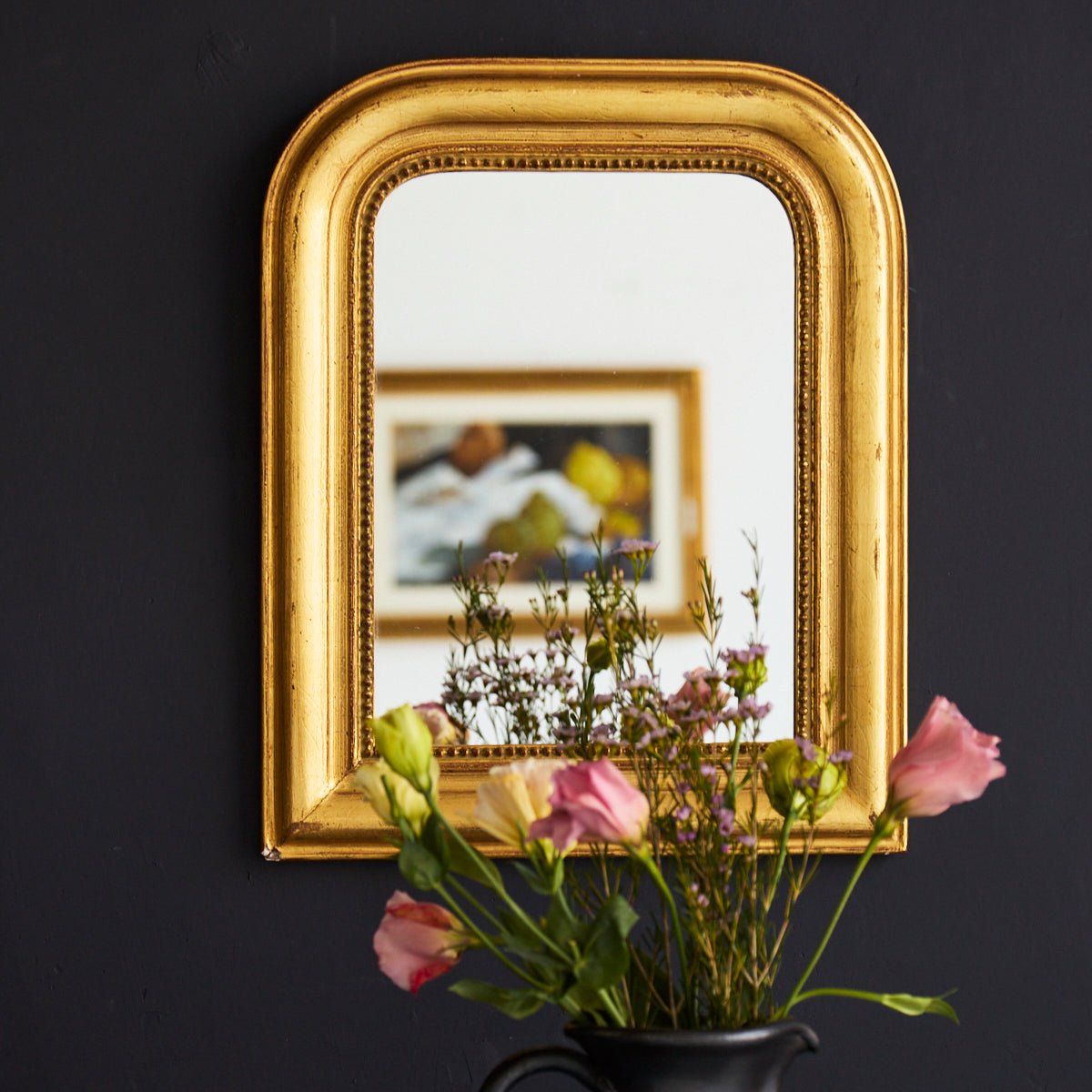 Gilded Louis Philippe Mirror | 15.25 x 19 - elsie green - decor