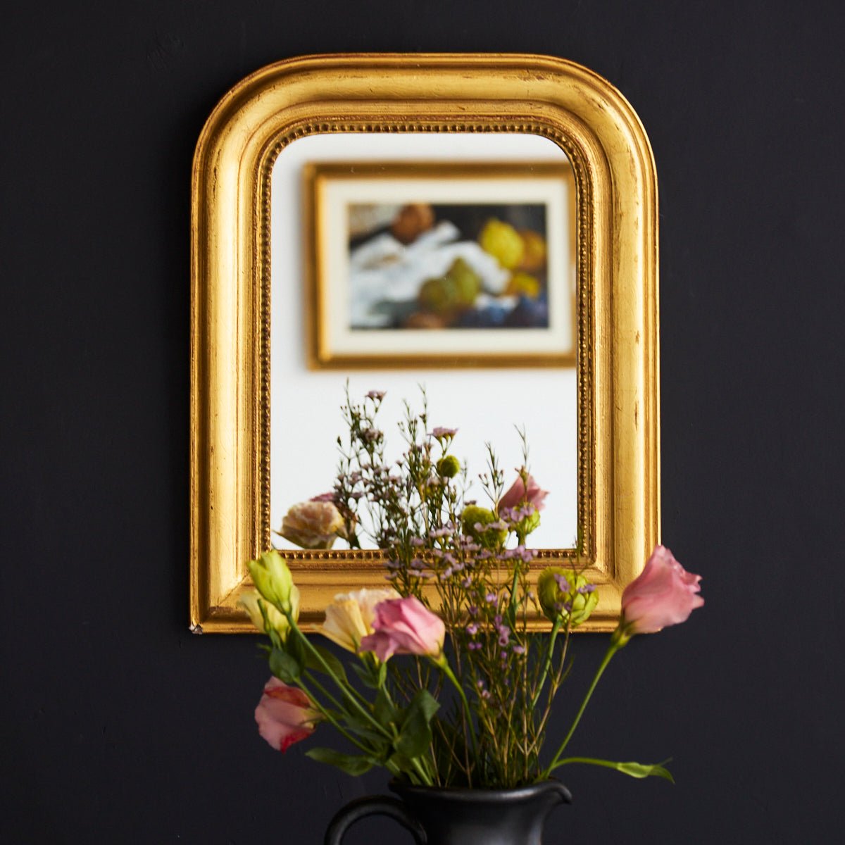 Gilded Louis Philippe Mirror | 15.25 x 19 - elsie green - decor
