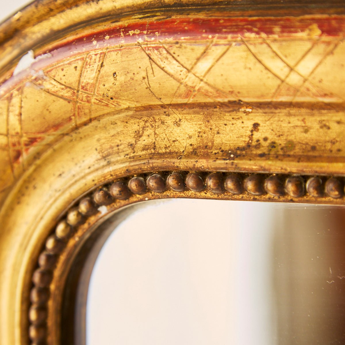 Gilded Louis Philippe Mirror | 20.25 x 25 - elsie green - decor
