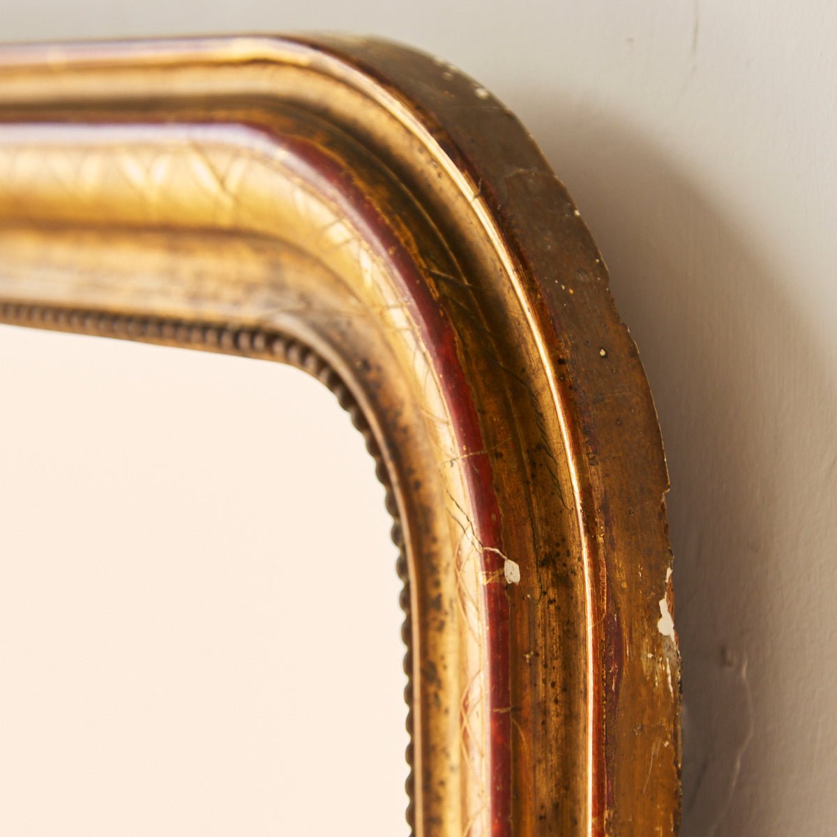 Gilded Louis Philippe Mirror | 20.25 x 25 - elsie green - decor