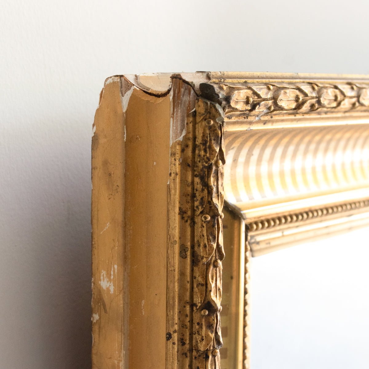 Gilded Vintage Mirror | 20" W x 26" H - elsie green - decor