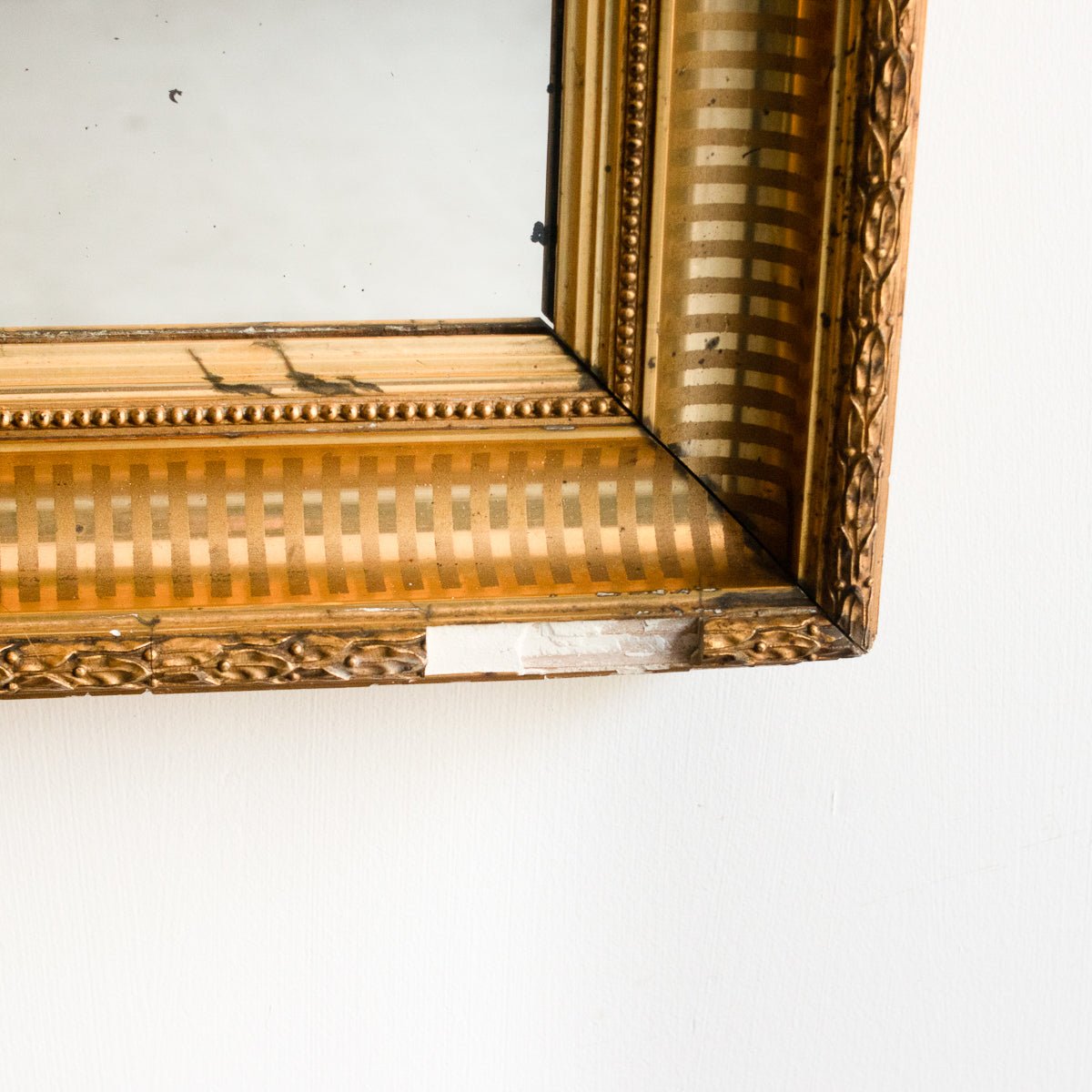 Gilded Vintage Mirror | 20" W x 26" H - elsie green - decor