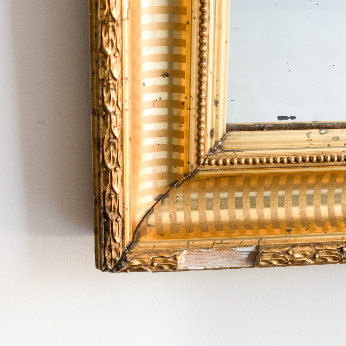Gilded Vintage Mirror | 20" W x 26" H - elsie green - decor