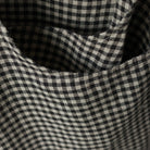 Gingham Linen Japanese Apron | Charbon - elsie green - textiles