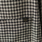 Gingham Linen Japanese Apron | Charbon - elsie green - textiles