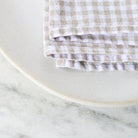 Gingham Linen Napkin Set of 4 - elsie green - textiles