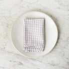 Gingham Linen Napkin Set of 4 - elsie green - textiles