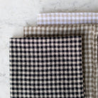 Gingham Linen Napkin Set of 4 - elsie green - textiles