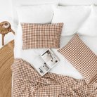Gingham Linen Pillowcase - elsie green - Textiles