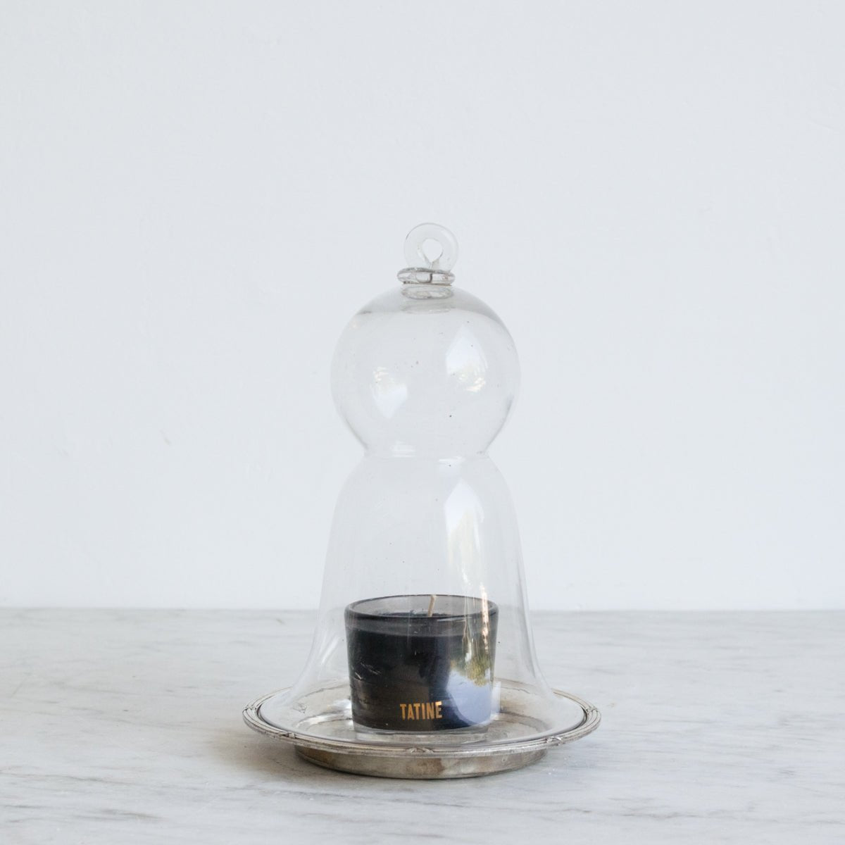Glass Cloche With Silver Coaster - elsie green - decor