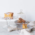 Glass Dome with Pedestal and Trio of Stoneware Plates - elsie green - the french kitchen