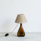 Glass Lamp with Grasscloth Shade - elsie green - decor