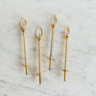 Gold - Plated Cocktail Tongs - elsie green - the french kitchen
