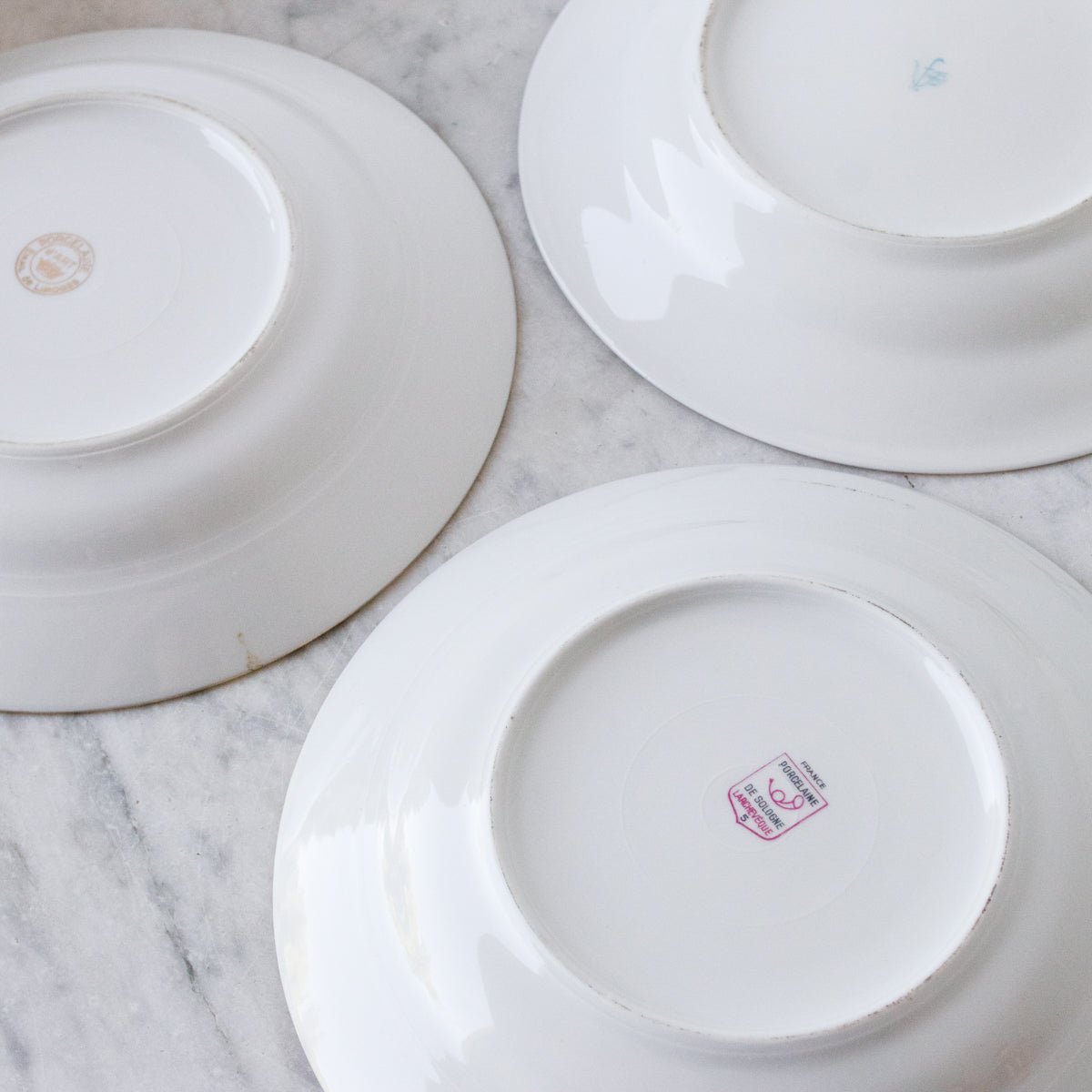 Gold Rim Soup Bowl Eclectic Set Of 4 - elsie green - The French Kitchen