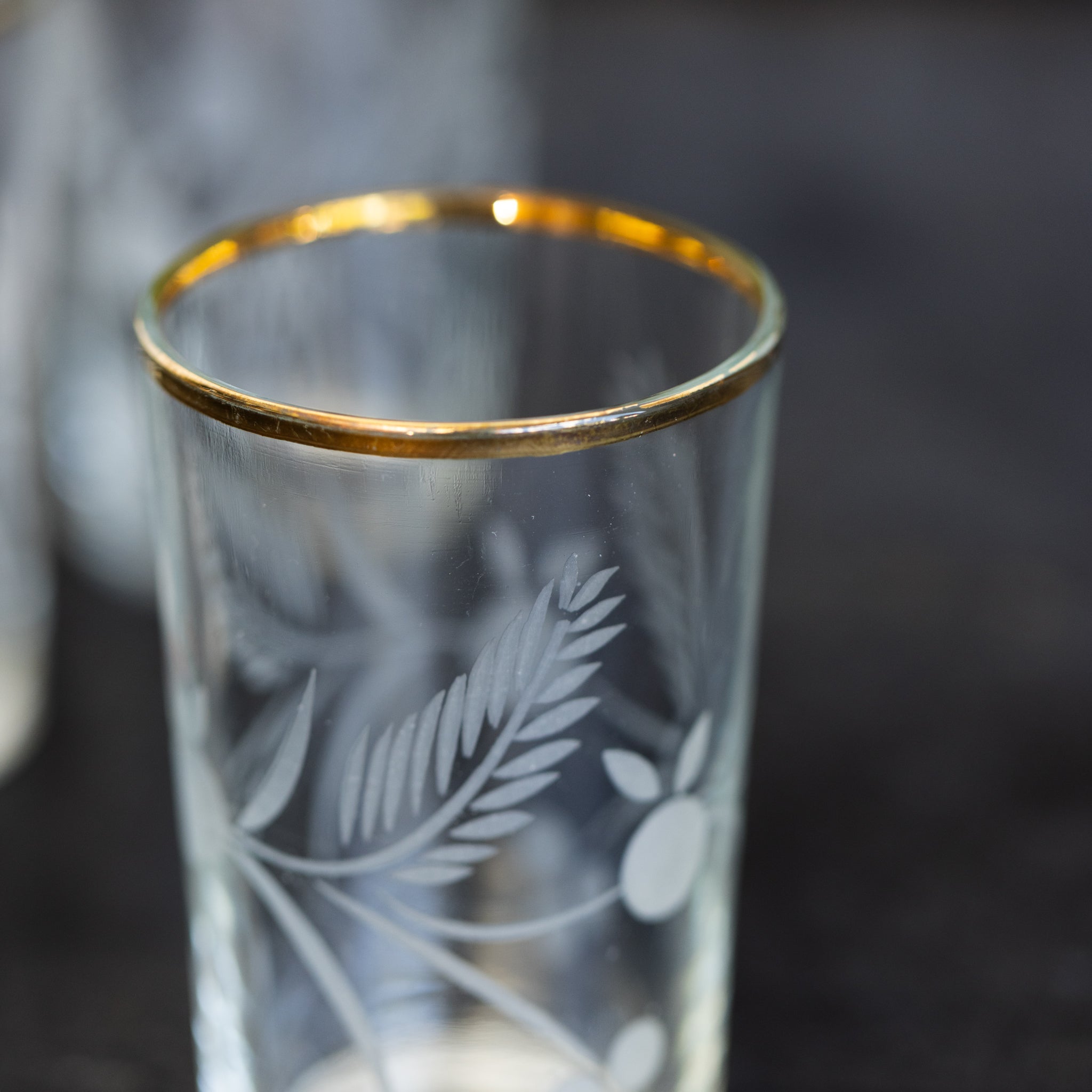 Gold Rim Tumbler Set of 4 - elsie green - the french kitchen