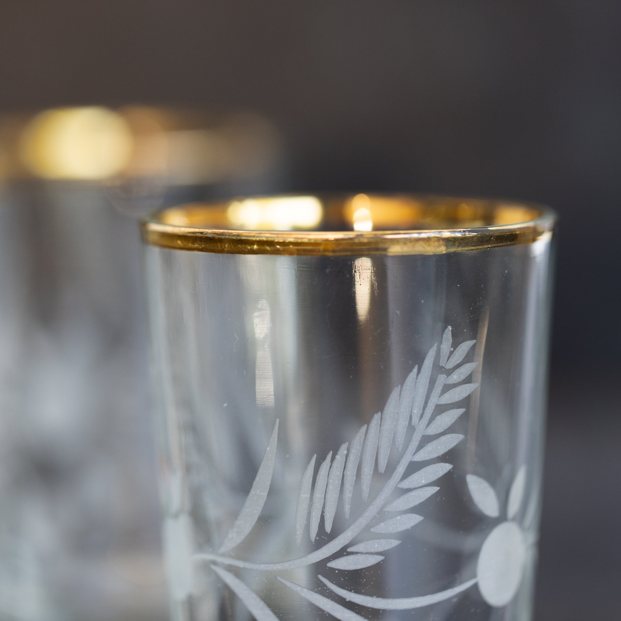 Gold Rim Tumbler Set of 4 - elsie green - the french kitchen