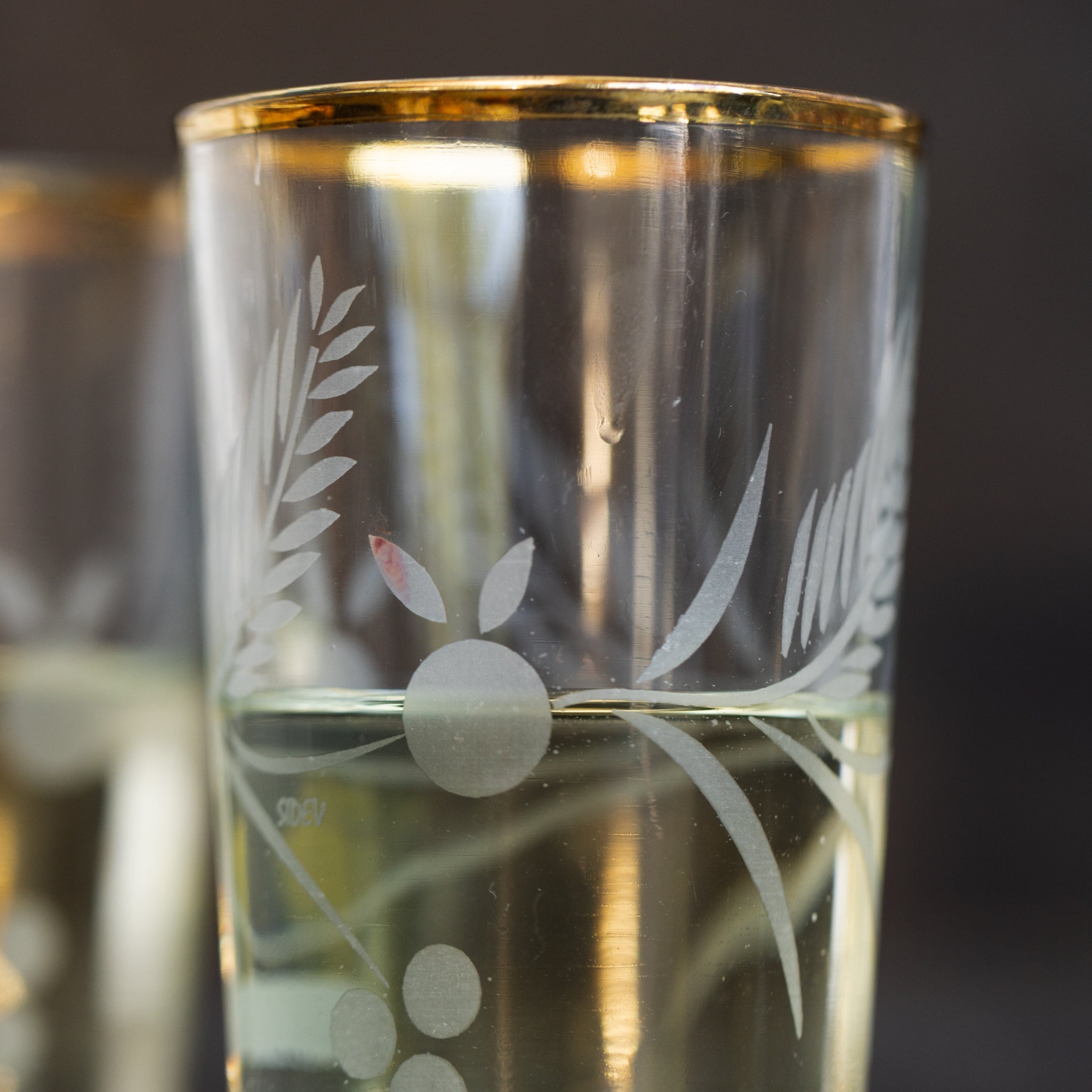 Gold Rim Tumbler Set of 4 - elsie green - the french kitchen