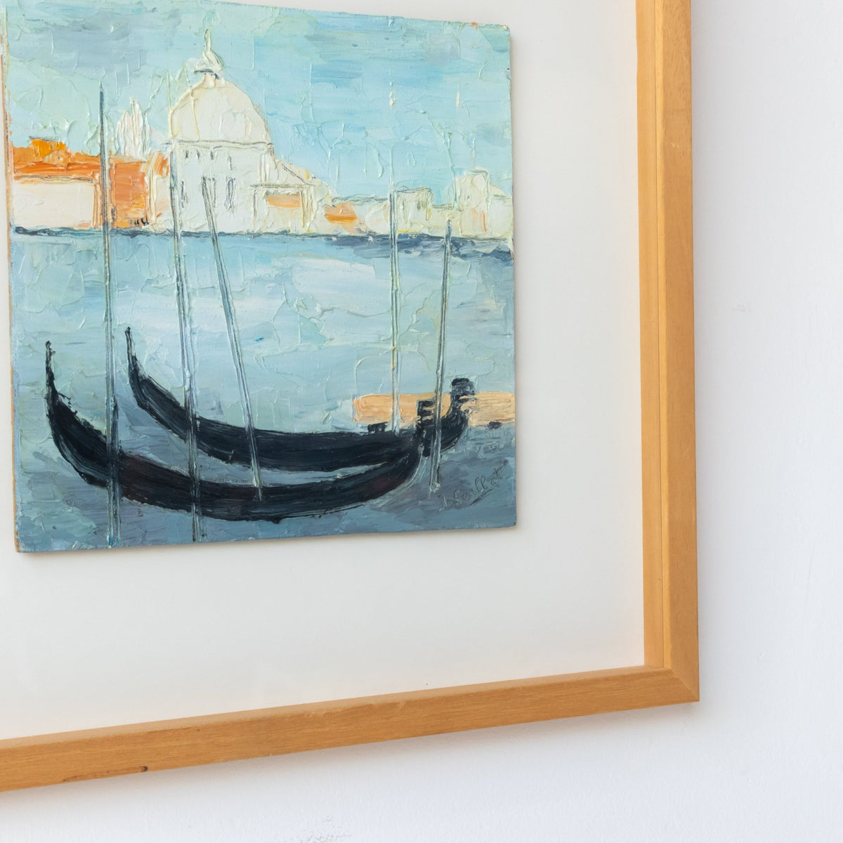 Gondolas in Venice Oil Painting - elsie green - art
