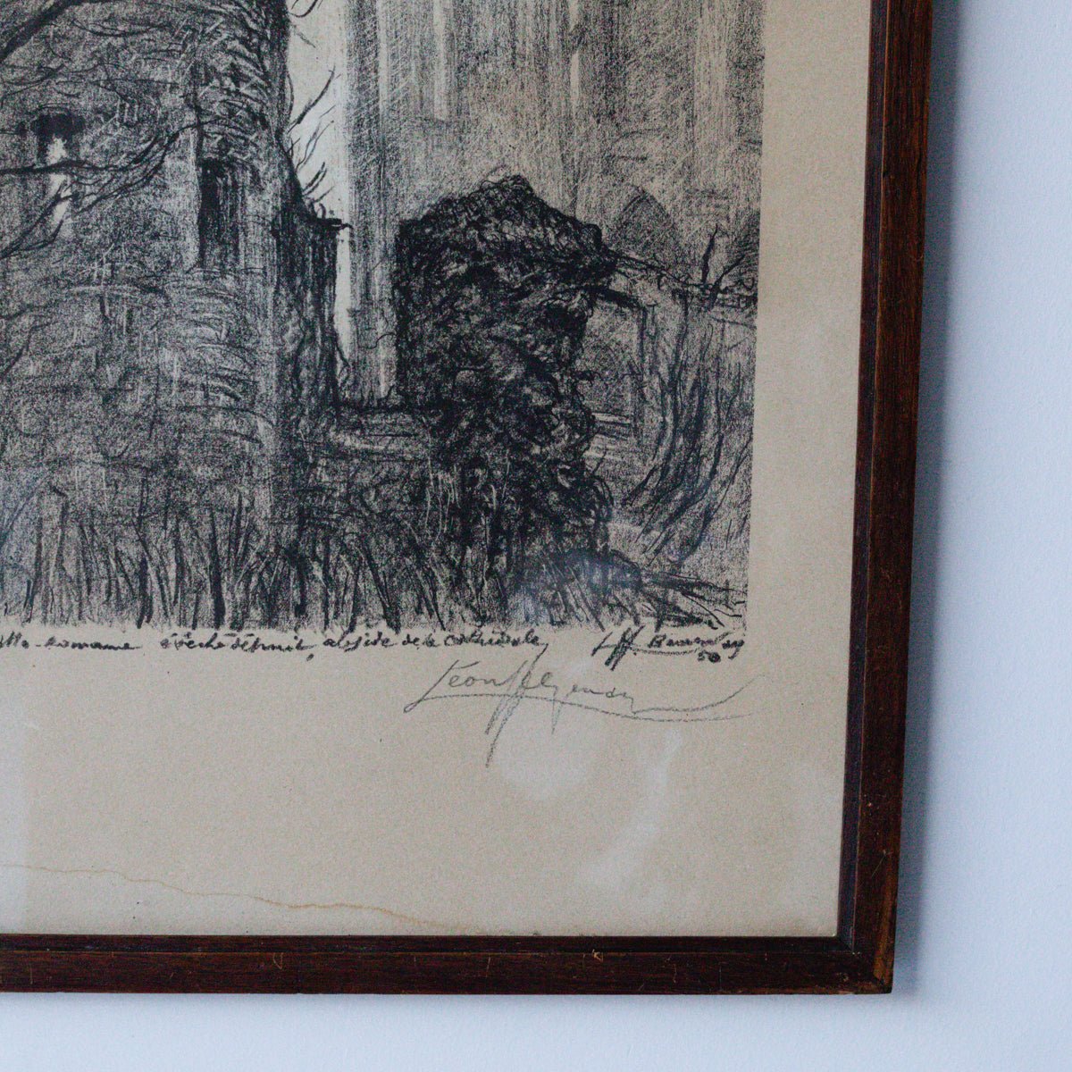 Gothic Cathedral Drawing | Dated 1950 - elsie green - art