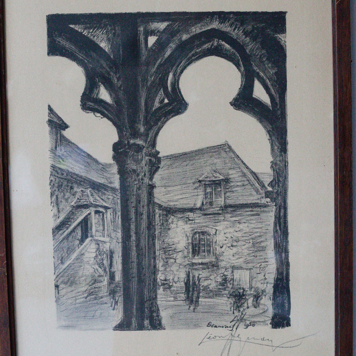 Gothic Cathedral II Drawing | Dated 1950 - elsie green - art