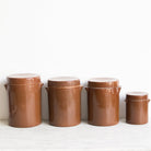 Graduated Set Of Four Crocks | Brown - elsie green - The French Kitchen