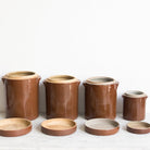 Graduated Set Of Four Crocks | Brown - elsie green - The French Kitchen
