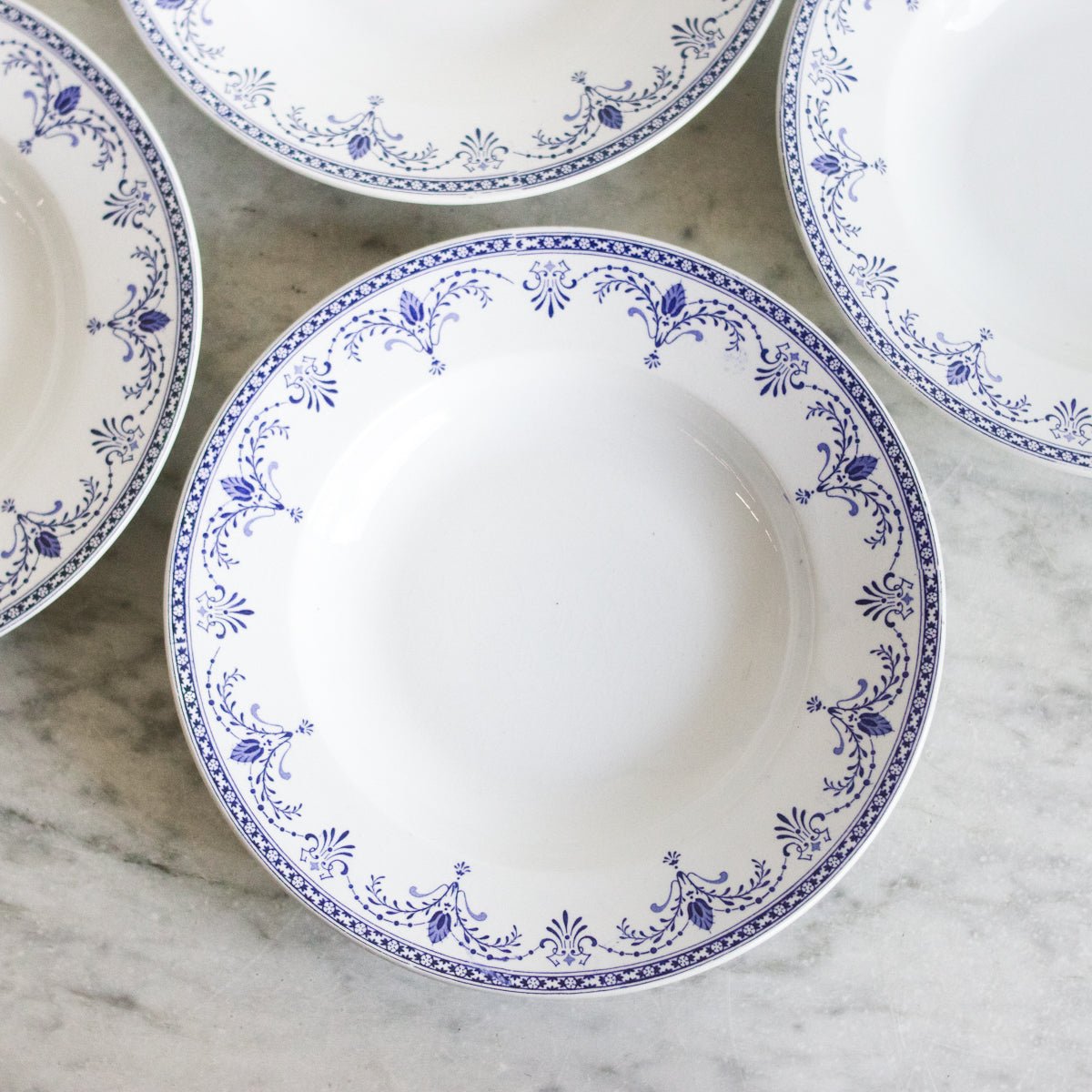 Grand Depot Paris Transferware Soup Bowl Set of 4 - elsie green - the french kitchen