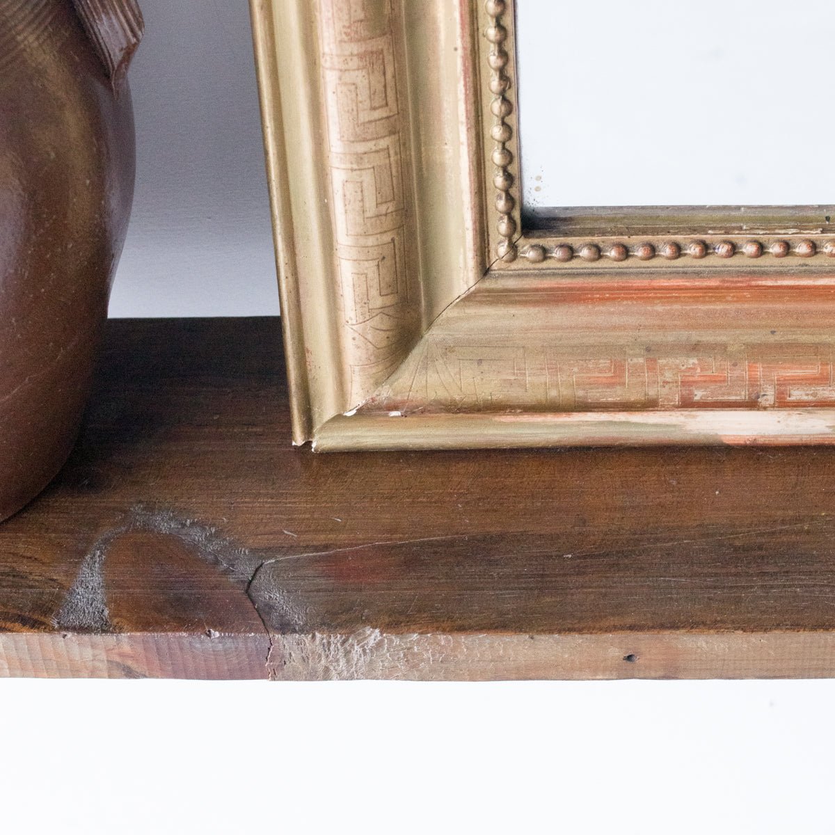 Greek Key Mirror With Red Clay Bole | 23 X 29 - elsie green - decor