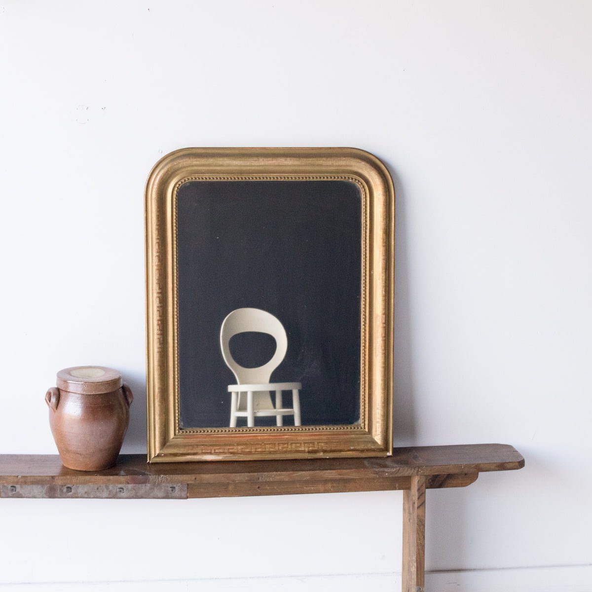 Greek Key Mirror With Red Clay Bole | 23 X 29 - elsie green - decor