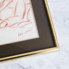 Group of Gentlemen in Conte Crayon Drawing - elsie green - art