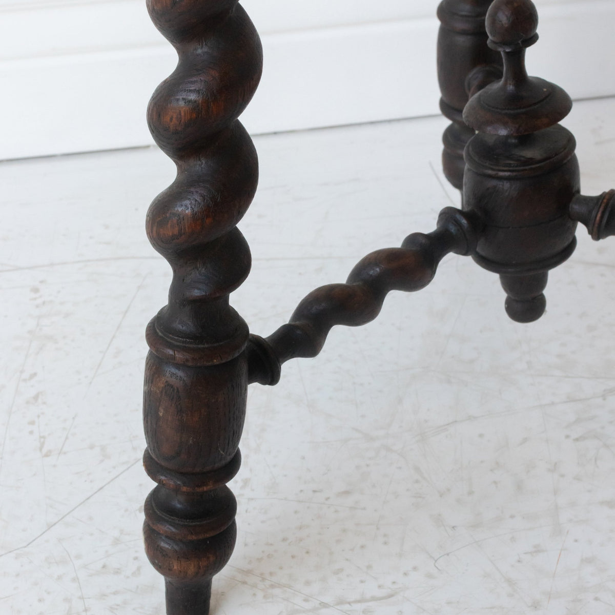 Hand Carved Spindle Stool - elsie green - furniture