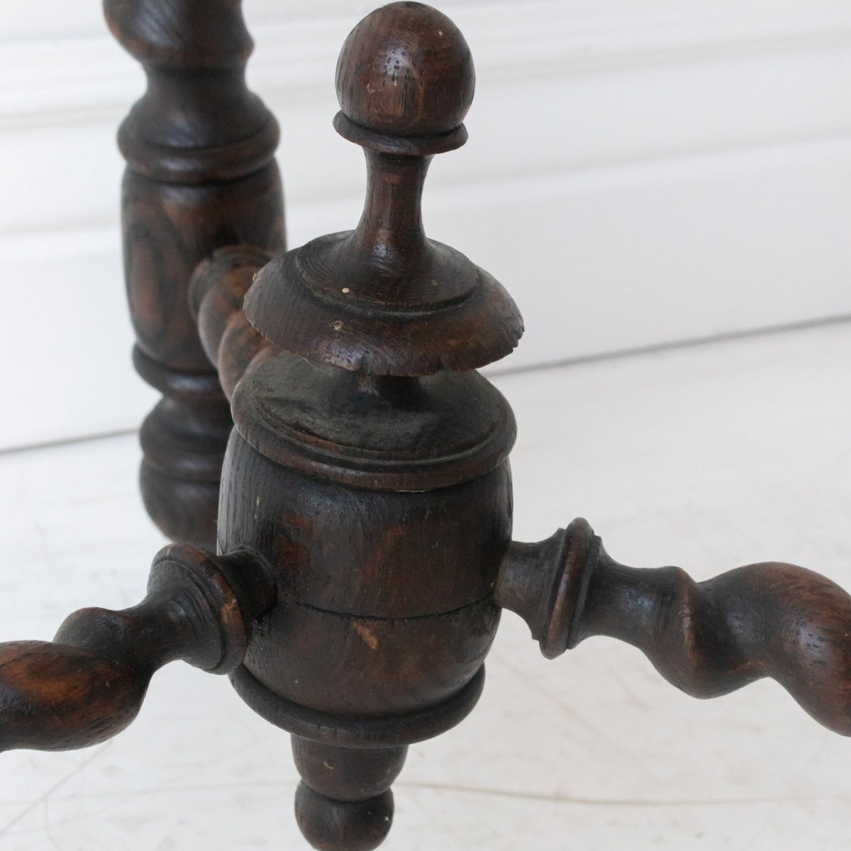Hand Carved Spindle Stool - elsie green - furniture