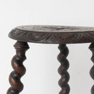 Hand Carved Spindle Stool - elsie green - furniture