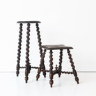 Hand Carved Spindle Stool - elsie green - furniture